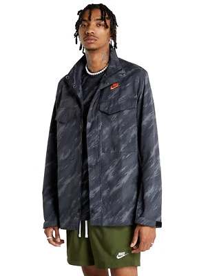 NIKE Sportswear Woven Players M65 Jacket sz S Small Black Black Gray - Image 1 of 3