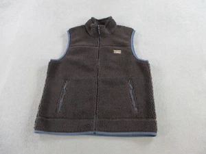 LL Bean Vest Mens Extra Large Brown Mountain Pile Sherpa Fleece Full Zip Jacket - Picture 1 of 8