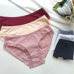 6 PIEZAS Mujeres Calzoncillos de Algodón Bragas Sexy Cintura Baja Encaje Calzoncillos Ropa Interior Lencería - Imagen 1 de 31