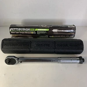 PITTSBURGH PRO 1/4 inch Drive Click Stop Torque Wrench Reversible Hand Tool - Picture 1 of 11
