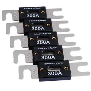 5 Pack 300 Amp ANL Fuses Nickel Plated Auto Stud Inline High Quality Car Audio - Picture 1 of 10