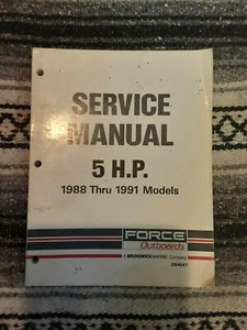 Force Outboards Service Manual 5HP Models 1988-1991 - Bild 1 von 2