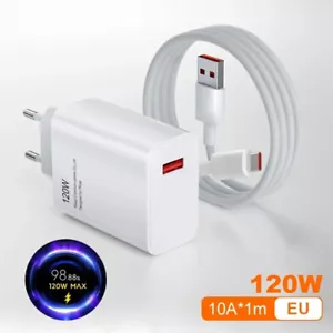 XIAOMI Original Chargeur TURBO 120W Hyper Rapide+Câble USB-C Redmi Note Pro Plus - Bild 1 von 9