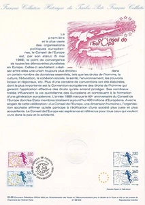 Document philatélique 1er jour 05- 1989 Conseil de l'Europe - Imagen 1 de 1