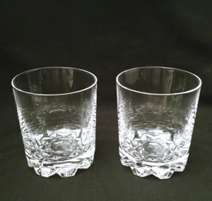 Vannes Cristal Crystal Old Fashioned Glasses Barware Set Of 2 France - Picture 1 of 7
