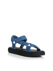 AQUA Womens Blue Triangle Detail Tenly Round Toe Platform Slingback Sandal 9.5 M
