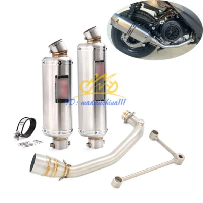 For Yamaha Zuma 125 BWS 125 2002-2021 Complete Header Exhaust Front Pipe Muffler - Image 1 of 4