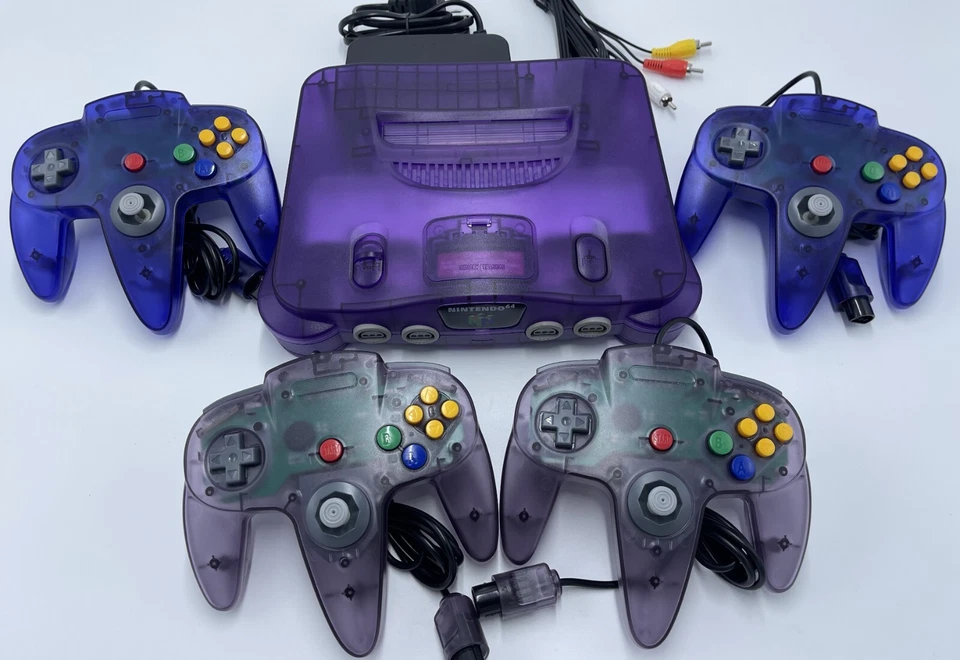 Elige COLOR PERSONALIZADO Consola Nintendo 64 + Hasta 4 Mandos + Cables!  N64! WOW Foto 1 de 4