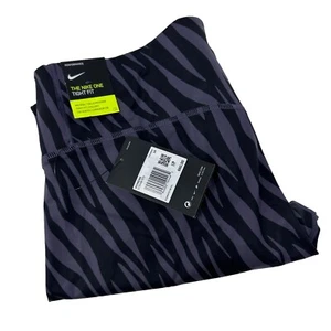 NIKE ONE AJUSTADO Leggings Rendimiento Estampado Cebra 1X NUEVO CON ETIQUETAS DC5458-573 Entrenamiento - Imagen 1 de 8