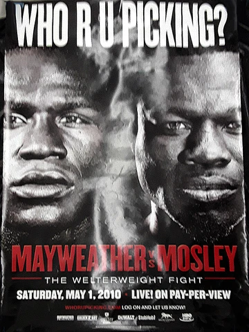 Sugar Shane MOSLEY vs FLOYD MAYWEATHER (5/1/2010) HBO Boxing PPV 27x40 POSTER Cover