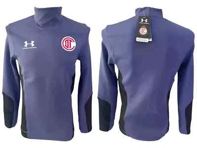 CHAQUETA DE ENTRENAMIENTO OFICIAL DE FÚTBOL DEPORTIVA TOLUCA FC NUEVA CON ETIQUETAS-UNDER ARMOUR -GRANDE Foto 1 de 4