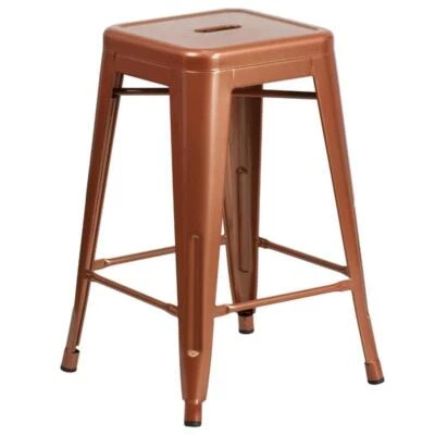 Flash Furniture 24" Metal Backless Counter Stool in Copper - Image 1 of 4