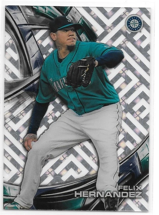 2016 Topps High Tek Felix Hernandez Tidal Maze Diffractor  - Image 1 of 1