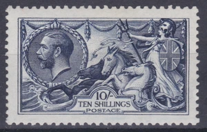 N69(2) 10/- Perfektes Zentrum wasserniedrig Seepferdchen MINT MINT - Bild 1 von 2