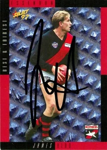 Signed 1998 Essendon Bombers AFL Select Best & Fairest Card - James Hird - Picture 1 of 3
