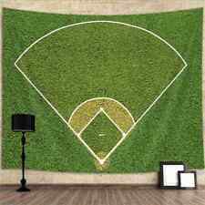 Baseball Field Extra Large Tapestry Wall Hanging Vintage Background Photography