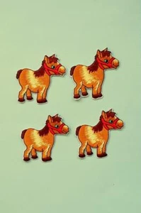 4 Iron On Embroidered Pony Horse Patch IR2 - Picture 1 of 2