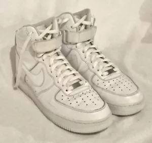 Nike Air Force 1 High '07 Men's Sz 11.5 Basketball Shoes 315121-115 Triple White - Picture 1 of 11