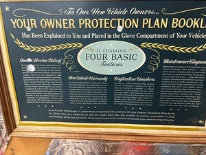 Vintage 1961 Original Framed General Motors Dealership Advertising Very Rare - Picture 1 of 12