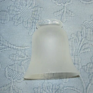 Antique Victorian Frosted Clear Glass Light Shade - Picture 1 of 7