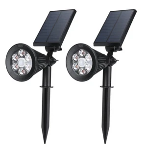 6 LED Garden Landscape Lamp Solar LED Spotlight Outdoor Lighting Wall Lights - Picture 1 of 15