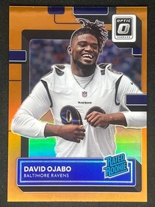 DAVID OJABO 2022 Donruss Optic Orange Prizm Rated Rookie RC #/199 #265 | Ravens - Imagen 1 de 2