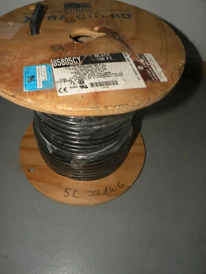 Cable Alpha Wire 85805CYXTRA-Guard 5 Conductores 18AWG Negro 100' NUEVO Foto 1 de 4