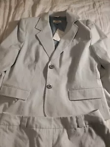 Talbots Blue Pinstripe Cotton Stretch Blend Pantsuit (2p) Size 2 Medium - Picture 1 of 23