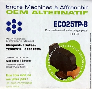 Encre Machines à Affranchir ECO25TP-B - POUR NEOPOST IJ25TPMAC / SATAS TPMAC - Picture 1 of 1
