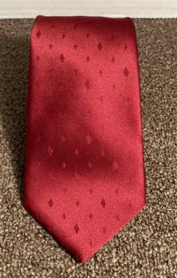 Галстук Mikael York Collection 56 дюймов L 3,5 дюйма Вт смесь красного полиэстера - Изображение 1 из 4
