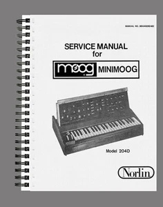 MOOG MINIMOOG 204D SHOP MANUAL TALLER REPAIR SERVICE BOOK ON PAPER ENGLISH - Foto 1 di 2
