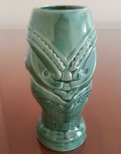 Green Alien Reptile Face Tiki Mug Cup Hawaiian Man Cave Bar DW136G 