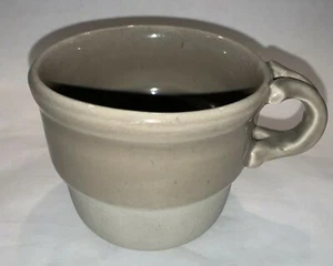 Vintage Bennington Pottery Stacking Mug 1960 Taupe Brown glazed/unglazed D. Gil  - Picture 1 of 11