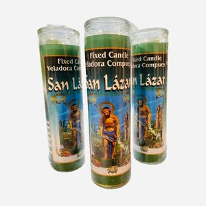 3x Set, San Lazaro Veladora Preparada, Saint lazarus Fixed Candle - Picture 1 of 2