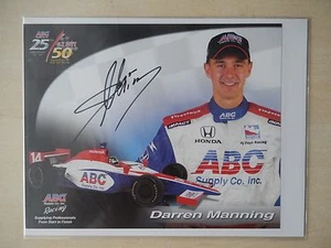 Foto de carreras de Darren Manning autografiada de 8 1/2" X 10" pulida - Imagen 1 de 2