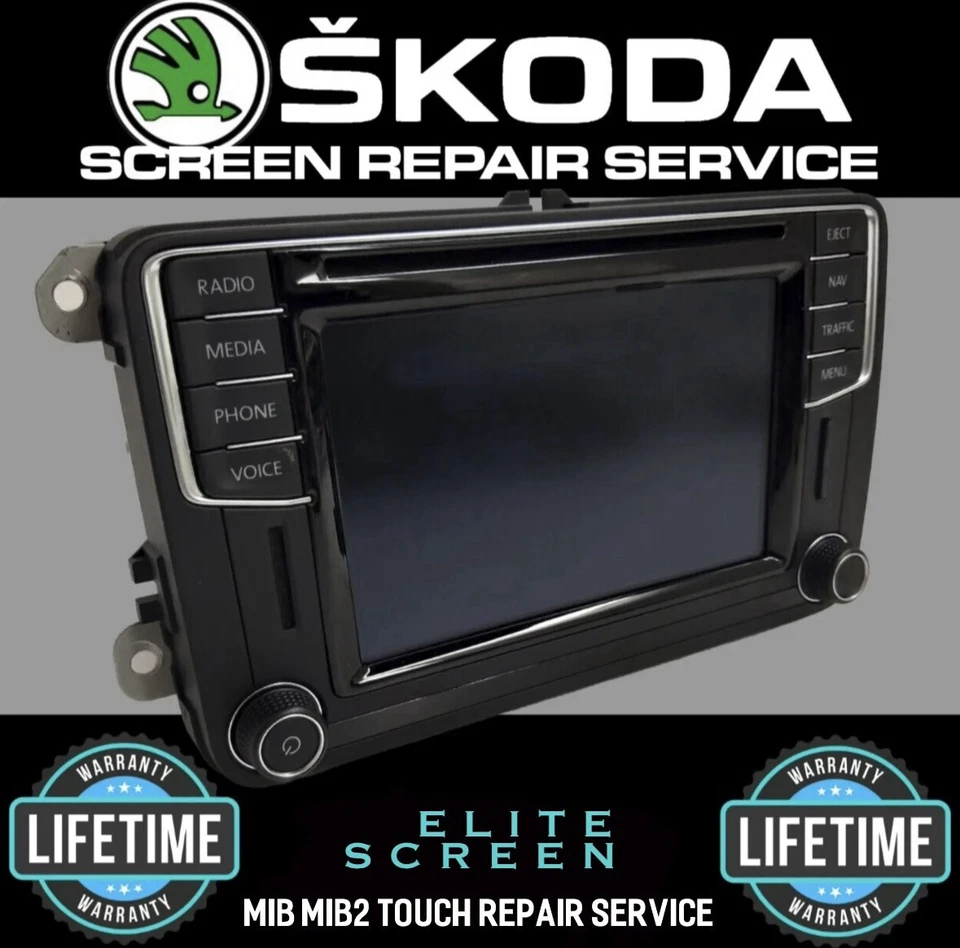 VW SEAT SKODA MIB MIB2 STD PQ DISCOVER MEDIA TOUCH SCREEN DISPLAY REPAIR SERVICE - Image 1 of 3