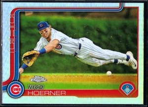 2025 Topps Chrome Refractor #107 Nico Hoerner Chicago Cubs - Picture 1 of 2