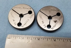 Größenkontrolle Gewinde Ring Messgeräte 0,290-0,7 mm-2 A (GO PD .2655) (LO PD .2615) SELTEN - Bild 1 von 9