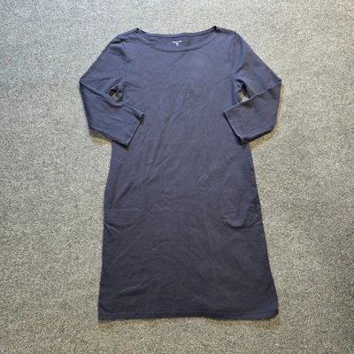 Vestido Granate Hill Mujer Talla 6 Gris Pima Algodón Bolsillos Cápsula Minimalista Foto 1 de 4