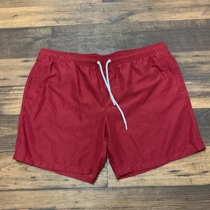 Amazon Essentials Men's 9" Quick-Dry Swim Trunk Shorts Red XXL - Picture 1 of 12