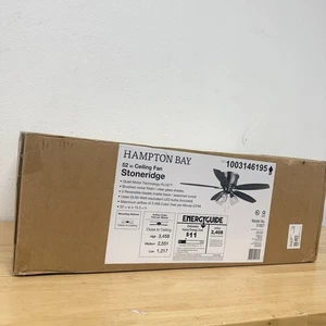 Stoneridge Ceiling Fan 52 in. LED Indoor Brushed Nickel Hugger With Light Kit - Picture 1 of 3