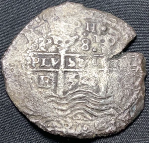 Colonial Americas, Spanish 8 Reales / Cob Coin, No Date 40mm - Picture 1 of 4