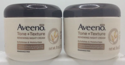 Aveeno Tone + Texture Renewing Body Night Cream, 8 oz, PACK OF 2 - Image 1 of 2