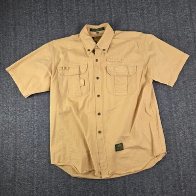 VTG Camel Trophy Adventure Wear Safari Shirt Men L Tan Button Up Pockets - Image 1 of 4