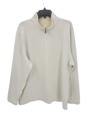 Suéter Tommy Bahama Para Hombres XL Marfil Cuarto Cremallera Pullover Logo Reversible Foto 1 de 4