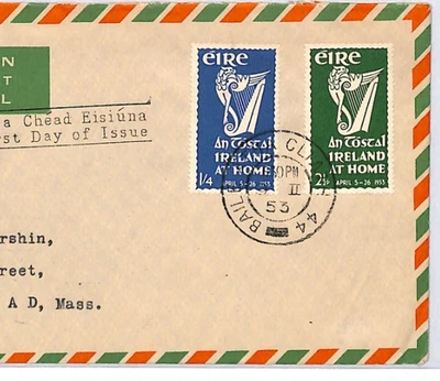 EIRE 1953 FDC An Tostal *IRLANDA EN CASA* Dublín Primer Día Cubierta {samwells} YH310 Foto 1 de 4