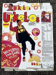 Caja de cereales Ralston Urkel O’s 1992 vintage *NUEVO* - ayuda a Urkel a encontrar a Laura juego gratis - Imagen 1 de 5