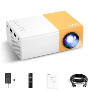 Mini Projector, PVO Portable Projector for Cartoon, Kids Gift, Outdoor Bundle - Picture 1 of 6