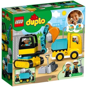 Lego Duplo Truck & Tracked Excavator Construction Vehicle Building Set 10931 - Picture 1 of 2