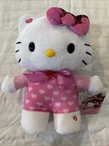 Hello Kitty Happy Shuffle animierter Plüsch Side Stepper Valentinstag 2024 rosa Herz - Bild 1 von 4